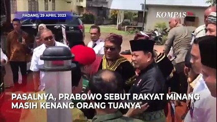 Momen Prabowo Terharu Rakyat Minangkabau Masih Kenang Orang Tuanya
