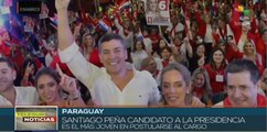 Santiago Peña es el candidato del Partido Colorado en las presidenciales paraguayas