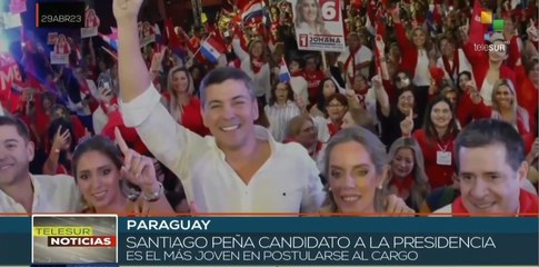 Santiago Peña es el candidato del Partido Colorado en las presidenciales paraguayas