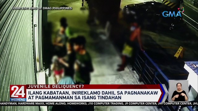 Ilang kabataan, inireklamo dahil sa pagnanakaw at pagmamanman sa isang tindahan | 24 Oras Weekend