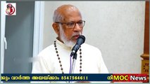 ബിഷപ്പ് ആലഞ്ചേരി കാതോലിക്കാ ബാവായെ സ്വീകരിക്കുന്നു