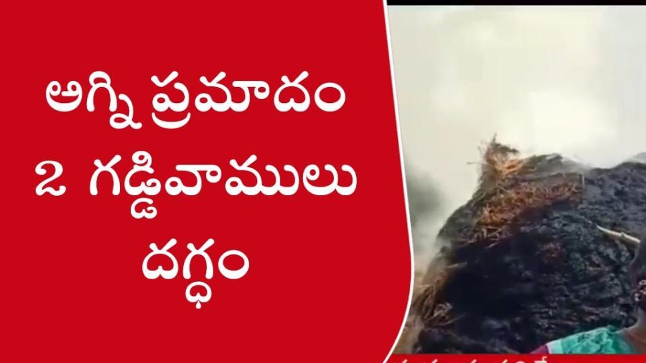 సంతబొమ్మాళి: అగ్ని ప్రమాదంలో రెండు గడ్డివాములు దగ్ధం