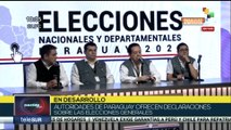 Autoridades de Paraguay ofrecen declaraciones sobre elecciones generales