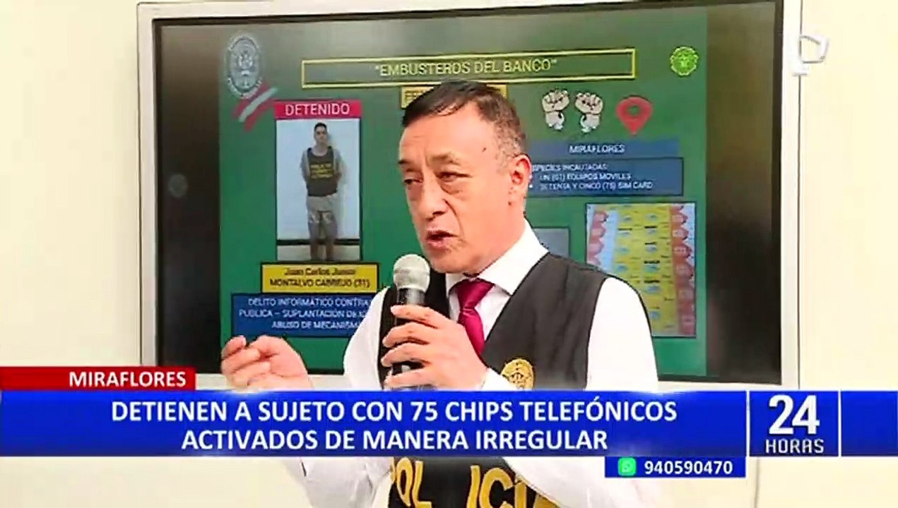 Miraflores: detienen a sujeto con 75 chips telefónicos activados de manera irregular