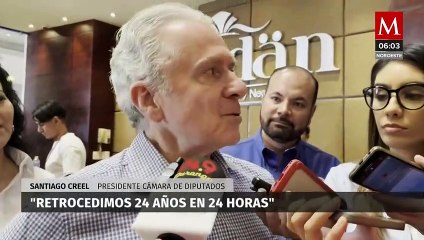 México retrocedió 24 años en 24 horas, asegura Santiago Creel
