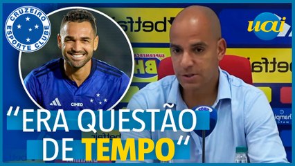 Pepa comemora gol de Gilberto na vitória do Cruzeiro contra Bragantino ⚽