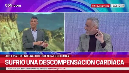 Internaron a Jorge Rial en Colombia tras "un cuadro cardíaco complejo" y su estado es "estable"