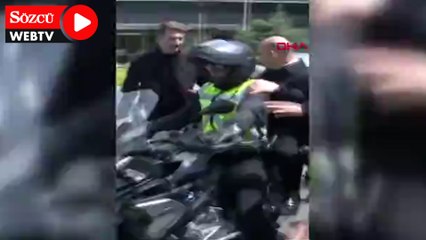 Bakan Soylu Zeytinburnu'ndaki programına motosikletle gitti