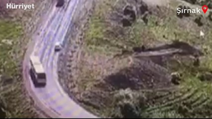 Şırnak'ta 2 şehit, 45 kişinin yaralandığı kaza anı güvenlik kamerasına yansıdı