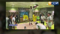 رئيس الفاف يهنئ لاعبي المنتخب الوطني بعد تحقيق التأهل لربع نهائي الكان