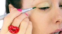 Clothinghomes.com - Anything Goes Liquid Eye Liner - Dark Olive Green Makeup Tutorial
