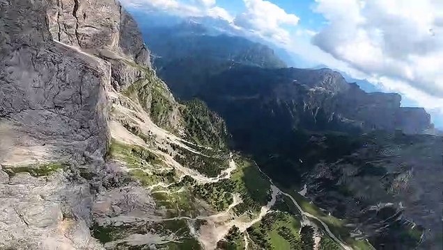 Marmolada South Face - Highest Summit of Dolomites - Wingsuit Flight