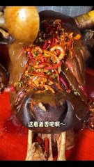 ASMR cooking eating cow buffalo head