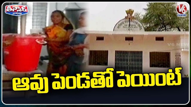 Chhattisgarh Women Making Natural Paints With Cow Dung _ V6 Weekend Teenmaar