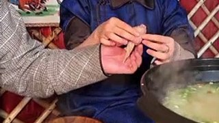 ASMR Chinese cooking meat beef filled intestines eating