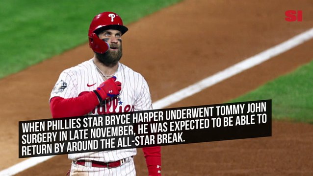 Phillies’ Bryce Harper Nearing Return From Tommy John Surgery