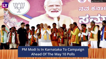 PM Modi Security Breach In Karnataka: Mobile Phone Thrown At Pm Modi During Roadshow In Mysuru; Police Say No Ill Intention