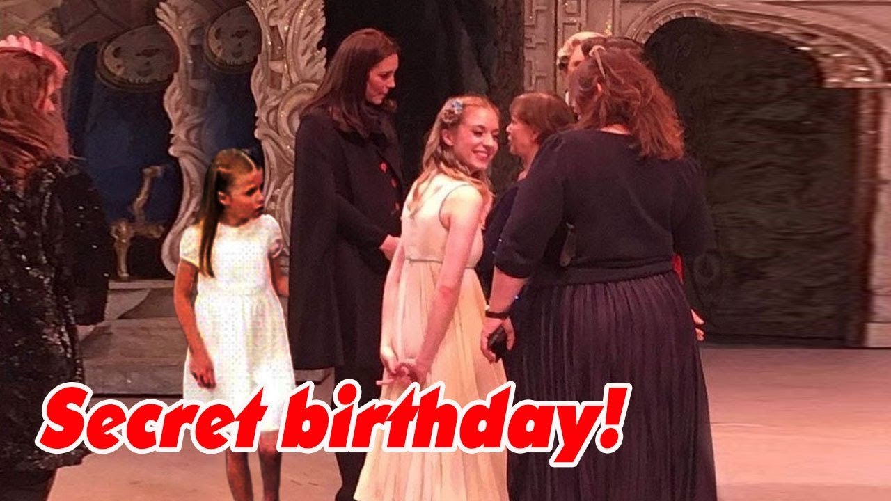 Kate Middleton was spotted taking Charlotte to a secret birthday party at the Royal Opera House