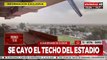 Se cayó el techo del estadio y se suspendió Unión - Lanús