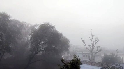 मई के महीने में छाई कोहरे की चादर