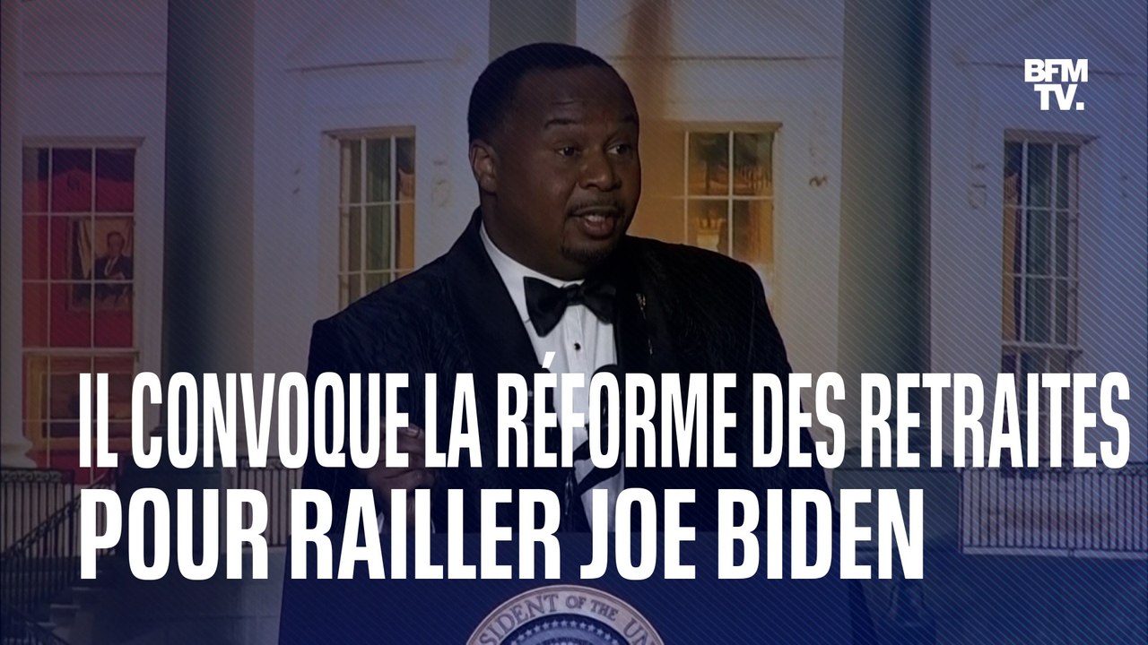 Au dîner des correspondants de la Maison Blanche, cet humoriste fait référence aux retraites en France pour railler l'âge de Joe Biden