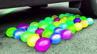 EKSPERIMEN : MOBIL vs Yellow balls Emoticon | Crushing Crunchy & Soft Things by Car!