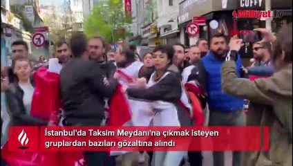 Taksim'e çıkmak isteyen gruplara gözaltı
