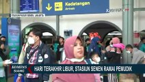 Akhir Libur Lebaran, Stasiun Pasar Senen Masih Ramai Pemudik 1 Mei 2023 Pagi