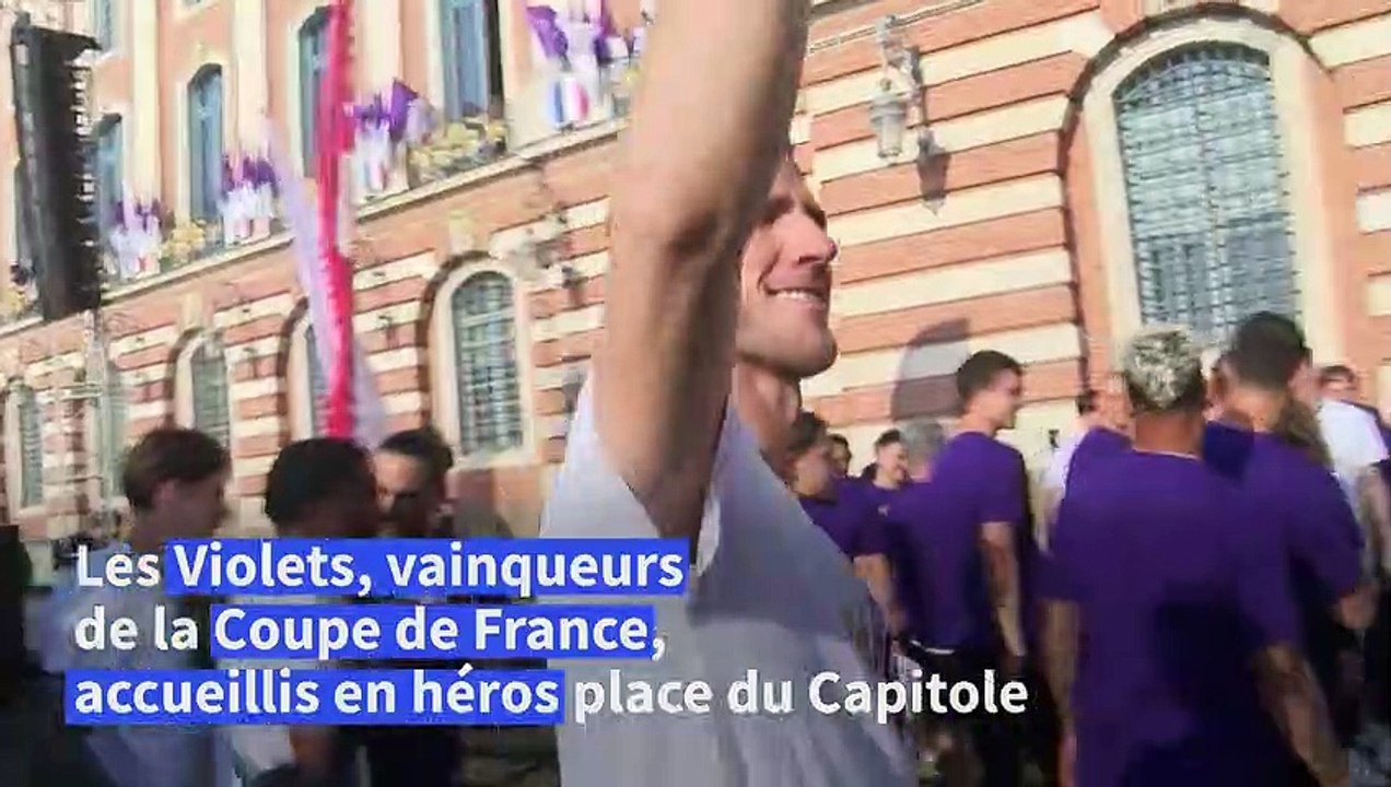 Coupe de France: les Toulousains fêtent les vainqueurs au Capitole