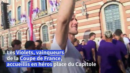 Coupe de France: les Toulousains fêtent les vainqueurs au Capitole