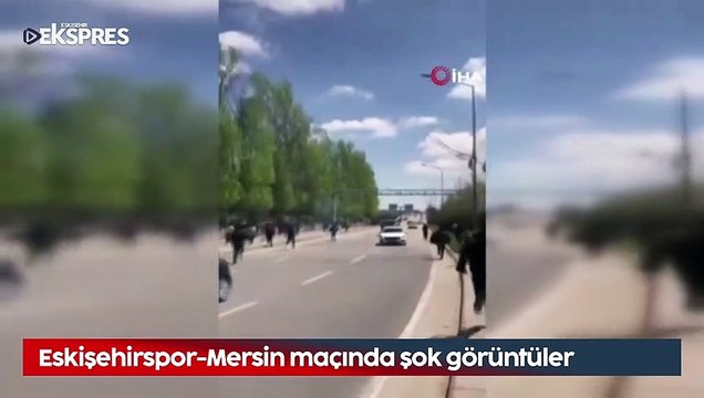 Eskişehirspor-Mersin maçında şok görüntüler