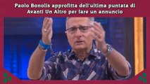 Paolo Bonolis approfitta dell'ultima puntata di Avanti Un Altro per fare un annuncio
