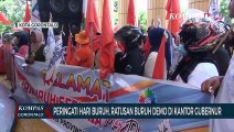 Ratusan Buruh Demo di Kantor Gubernur Gorontalo