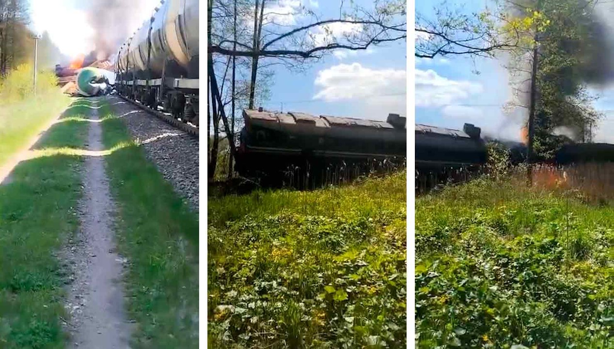 Trem de carga russo descarrila devido a 'artefato explosivo' perto da Ucrânia