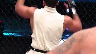 Caked up man wins a fight using his cake