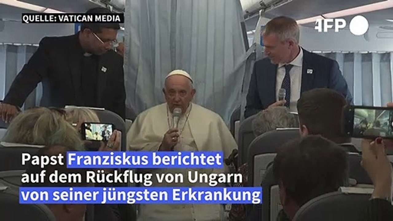Papst Franziskus berichtet von 'akuter' Lungenentzündung