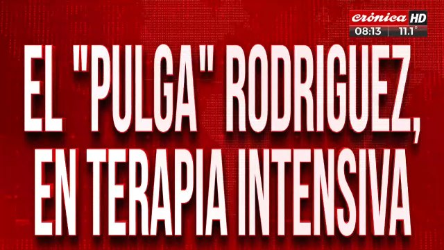 El Pulga Rodríguez permanece en terapia intensiva