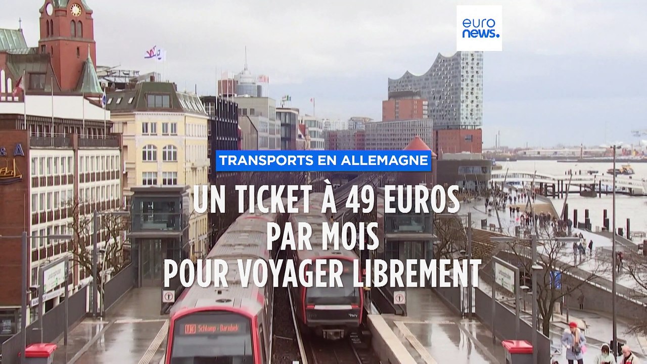 L'Allemagne lance un ticket à 49 euros par mois avec accès illimité aux  bus, métros ou trains locaux - Vidéo Dailymotion