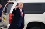 Donald Trump arrives 'home' in Scotland
