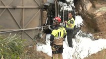 Al menos una mujer muerta y 39 heridas tras el accidente de un autobús en Almonte (Huelva)