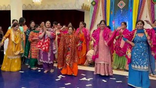 Punjabi Marriage in America - Gidha - Boliyan -Jago -Songs preconformed by womens