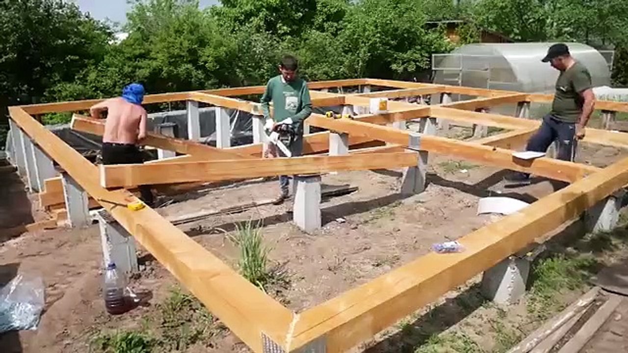 We have built the cheap summer house. From start to finish