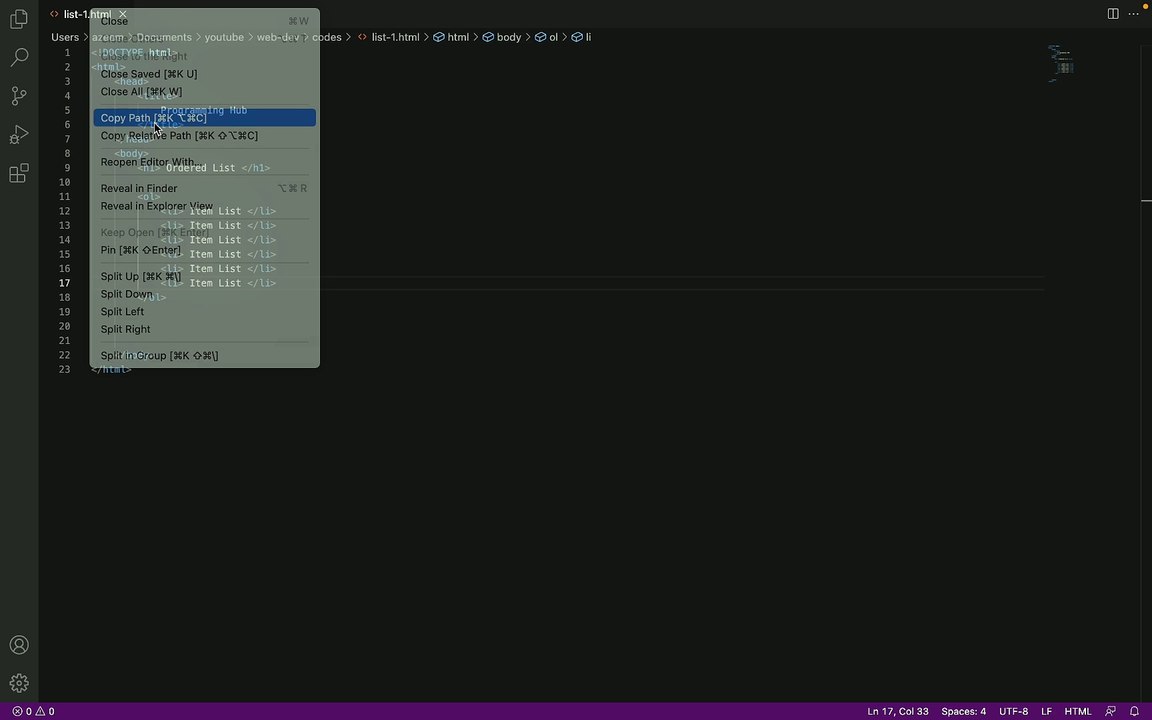 How to Create List in HTML | Ordered List | Uno...