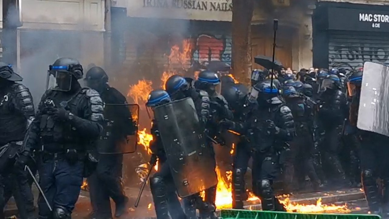 Manif du 1er Mai à Paris : un policier touché par un cocktail molotov