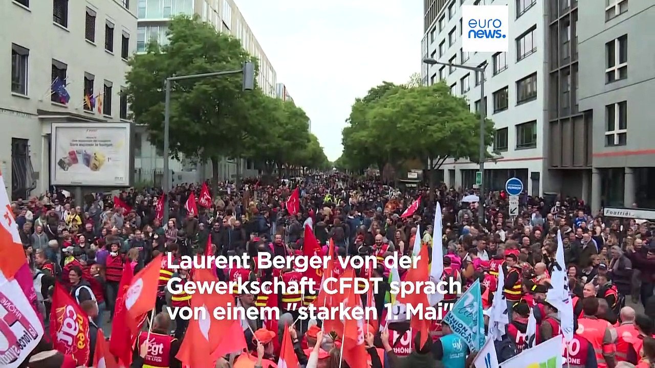 Maiglöckchen und Tränengas: Frankreich protestiert auch am 1. Mai gegen Rentenreform