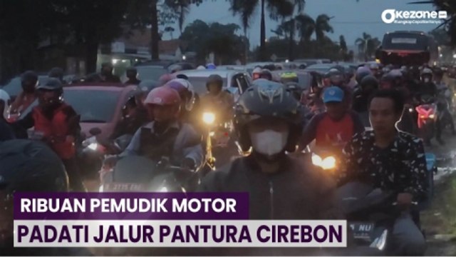 Ribuan Pemudik Motor Padati Jalur Arteri Pantura Cirebon Usai Libur Lebaran