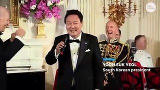 South Korean president sings 'American Pie' at White House state dinner _ USA