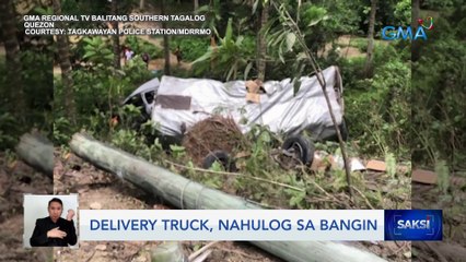 Delivery truck, nahulog sa bangin | Saksi