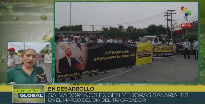 Sindicatos de trabajadores salvadoreños conmemoran el Día del Trabajo