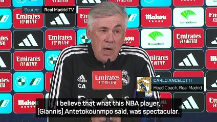 Ancelotti hails 'spectacular' Antetokounmpo response